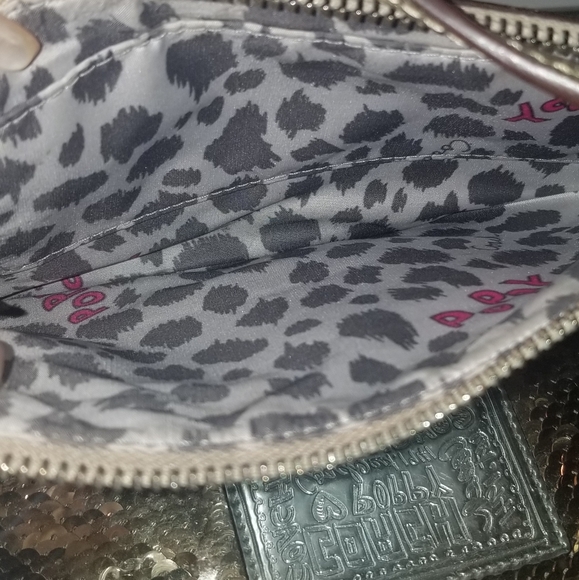 COACH Poppy Gold Sequined Large Clutch Wristlet - Picture 9 of 9